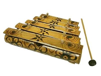 送料込みで値下げしました♪アンティーク　ガムラン　伝統的な木製打楽器 約80cm Kenta Rowyさん専用】バリ島 民族楽器 ガムラン 青銅琴 10鍵